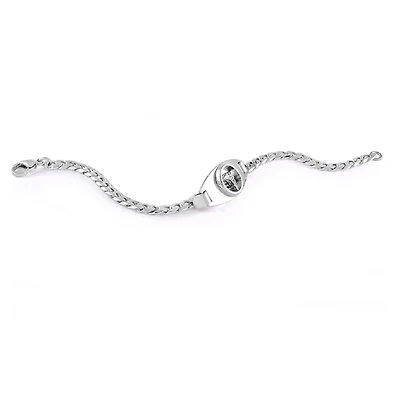 Bracelet médical 7.25'' - Acier inoxydable gravé. Color: blanc | Doucet Latendresse
