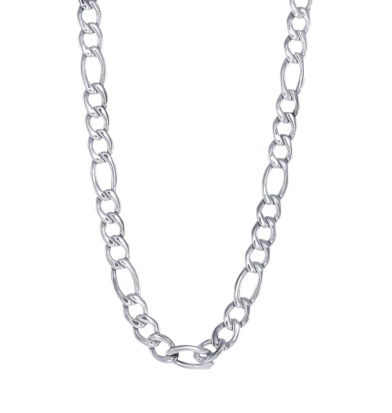 Chaîne figaro 22'' - Acier inoxydable. Color: argent | Doucet Latendresse
