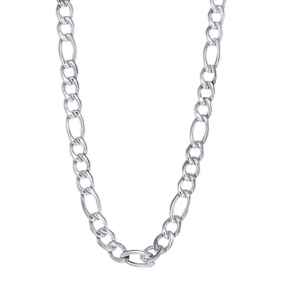 Chaîne figaro 22'' - Acier inoxydable. Color: argent | Doucet Latendresse