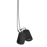 Collier à Plaques - Acier inoxydable noir. Color: noir | Doucet Latendresse