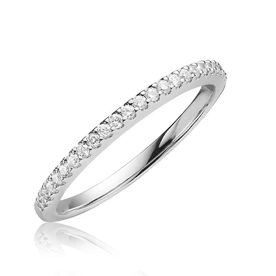 Women's band - 14K white Gold & Diamonds. Color: | Doucet Latendresse