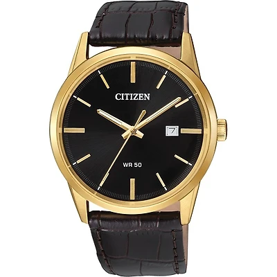 Citizen Watch with Leather Bracelet and Stainless Steel Case - 39mm | Doucet Latendresse