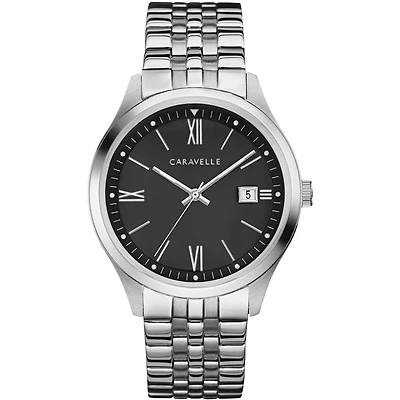 Caravelle Watch Dress with Stainless Steel Bracelet and Case - 41mm | Doucet Latendresse