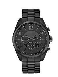 Montre Caravelle NY pour homme - Acier inoxydable avec placage ionique & Cadran noir multicouche | Doucet Latendresse