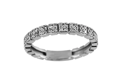 Women's band - 10K white Gold & Diamonds T.W. 0.46 Carat. Color: white | Doucet Latendresse