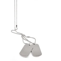 Collier à Plaques - Acier inoxydable. Color: argent | Doucet Latendresse