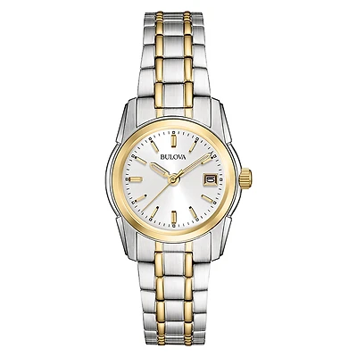 Bulova watch with quartz movement for women - Silver dial | Doucet Latendresse
