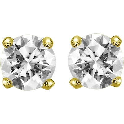 Stud Earrings - 14K yellow Gold & Diamonds 20pts.. Color: yellow | Doucet Latendresse