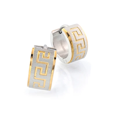 Huggies earrings - 2-tone stainless steel. Color: 2 tone | Doucet Latendresse