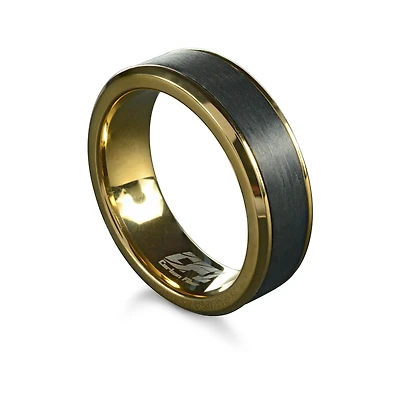 Band for man - yellow stainless steel & Black Carbon fiber. Color: | Doucet Latendresse