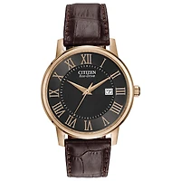 Citizen Watch Corso with Leather Bracelet and Stainless Steel Case - 40mm | Doucet Latendresse