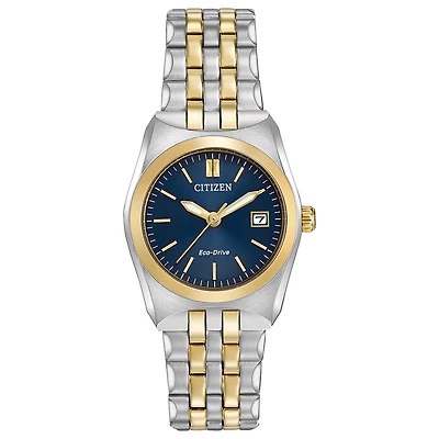 Citizen Eco-Drive watch for women - Blue dial with mineral crystal | Doucet Latendresse