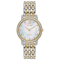 Citizen Eco-Drive watch for women - Mother-of-pearl dial with sapphire crystal | Doucet Latendresse