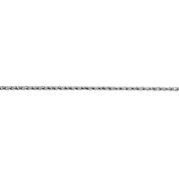 10k White Gold Bracelet, 0.5mm - 7.5