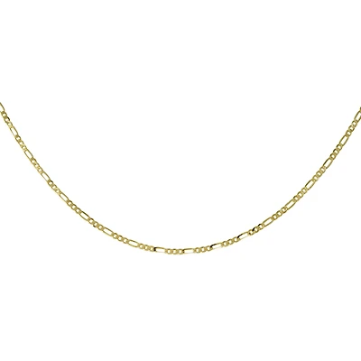 18'' Figaro chain for women - 10K yellow Gold. Color: yellow | Doucet Latendresse