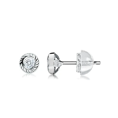 Earrings in gold with cubic zirconia. Color: | Doucet Latendresse