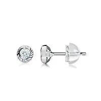 Earrings in gold with cubic zirconia