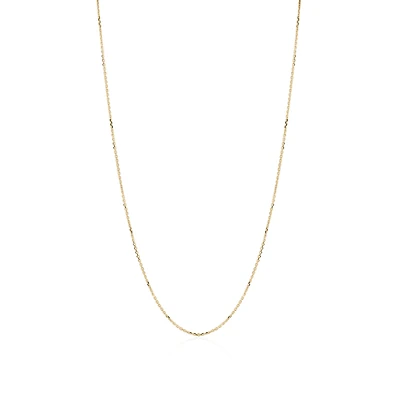 18'' Links style chain for women - 10K yellow Gold - 1mm. Color: yellow | Doucet Latendresse