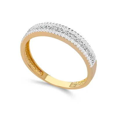 Women's ring - 10K 2-tone Gold & Cubic zirconia. Color: 2 tone | Doucet Latendresse