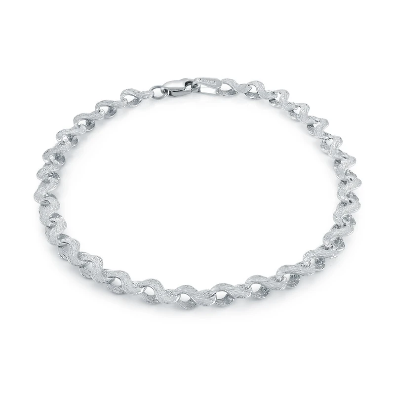 Bracelet en argent sterling (7.5''). Color: blanc | Doucet Latendresse