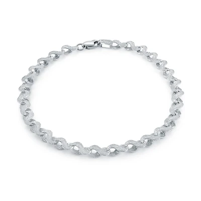 Sterling silver bracelet (7.5''). Color: white | Doucet Latendresse