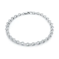 Bracelet en argent sterling (7.5''). Color: blanc | Doucet Latendresse