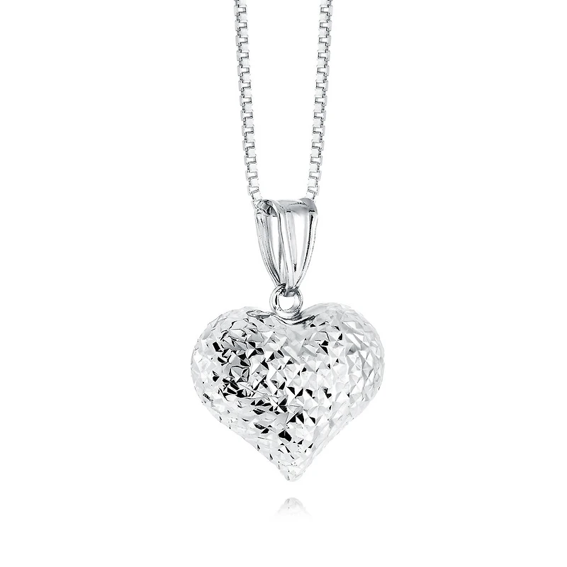 Pendentif coeur pour femme - Argent sterling (Chaîne non incluse). Color: blanc | Doucet Latendresse