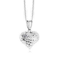 Pendentif coeur pour femme - Argent sterling (Chaîne non incluse). Color: blanc | Doucet Latendresse
