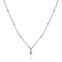 Collier pour femme -  Argent sterling & Zircons cubiques. Color: argent | Doucet Latendresse