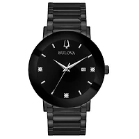 Montre Bulova pour hommes - Acier inoxydable plaqué ion noir | Doucet Latendresse