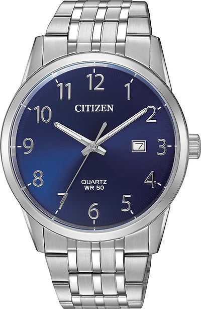 Citizen Quartz Watch for Men  - Stainless steel & Blue dial | Doucet Latendresse