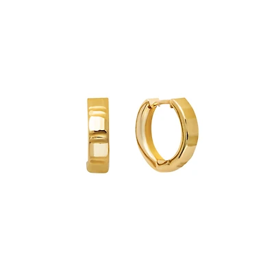 Hoop earrings for child - 10K yellow gold. Color: yellow | Doucet Latendresse