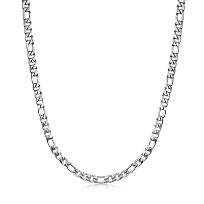 Figaro chain for man - Stainless steel (22''). Color: silver | Doucet Latendresse