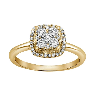 Bague pour femme - Or jaune 14K & Diamants. Color: jaune | Doucet Latendresse