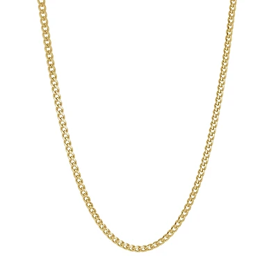 Chaîne gourmette 20'' pour homme - Acier inoxydable jaune. Color: jaune | Doucet Latendresse