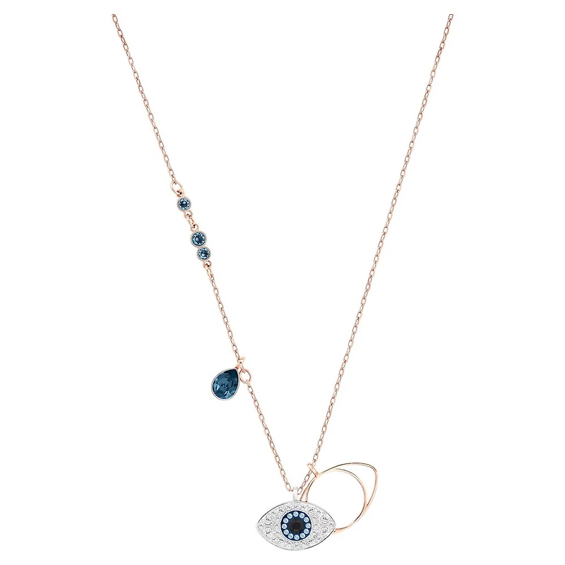 Collier Symbolica Evil Eye en Métal Plaqué Or Rose avec Cristaux Swarovski - 15