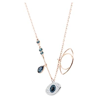 Collier Symbolica Evil Eye en Métal Plaqué Or Rose avec Cristaux Swarovski - 15