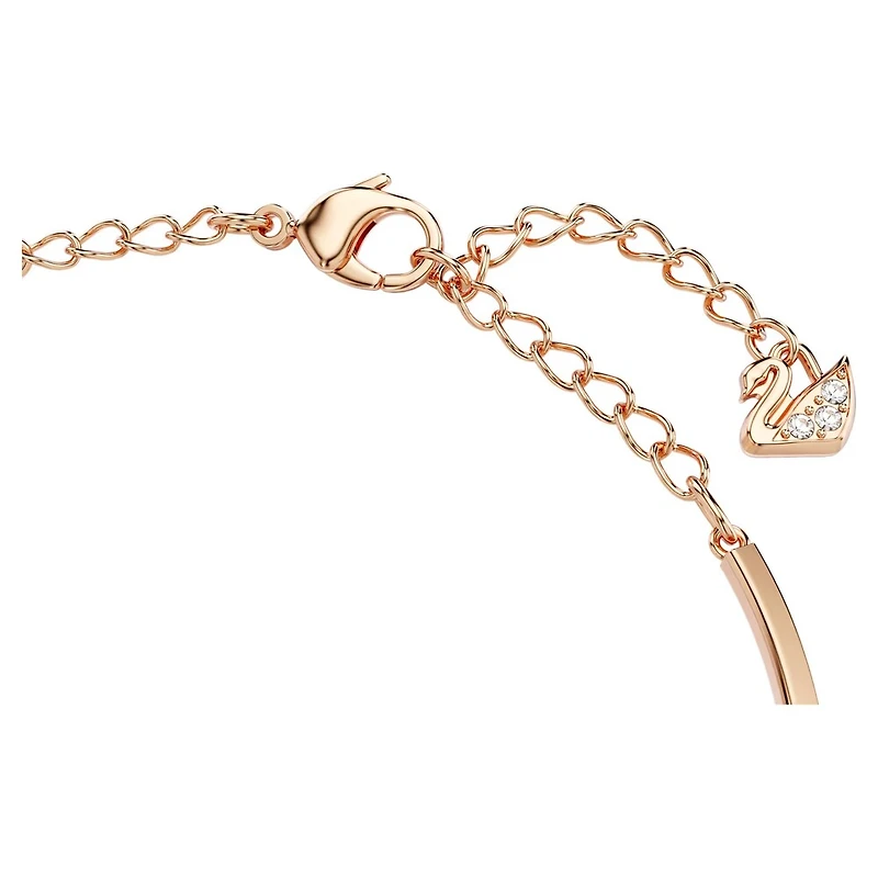 Bracelet-jonc Symbolica Evil Eye en Métal Plaqué Or Rose avec Cristaux Swarovski - 6.25