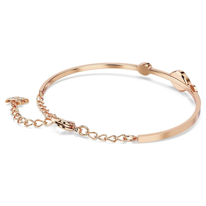 Bracelet-jonc Symbolica Evil Eye en Métal Plaqué Or Rose avec Cristaux Swarovski - 6.25
