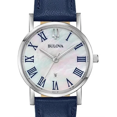 Bulova Watch for Women - Stainless steel & White mother-of-pearl dial with roman markers | Doucet Latendresse