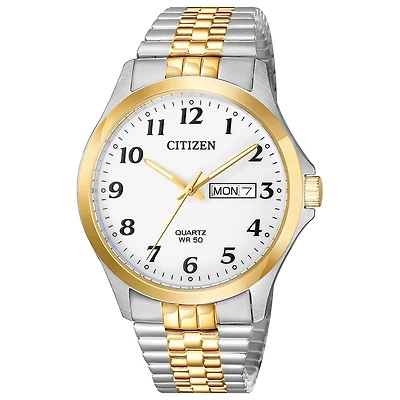 Citizen watch for man - 2 tonestainless steel & White dial (BF5004-93A) | Doucet Latendresse