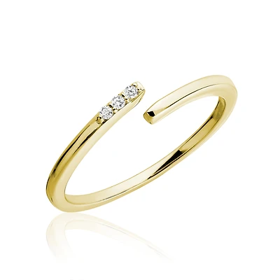 Bague pour femme - Or jaune 10K & Diamants. Color: jaune | Doucet Latendresse