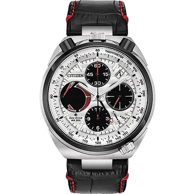 Citizen Watch Promaster Tsuno Chrono Racer with Leather Bracelet and Stainless Steel Case - 45mm | Doucet Latendresse