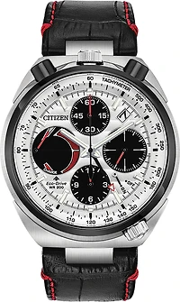 Montre Citizen Eco-Drive pour homme - Cadran argenté & Bracelet en cuir noir | Doucet Latendresse
