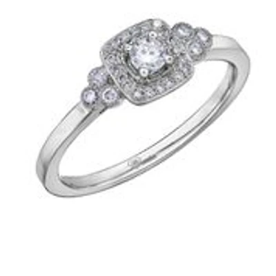 Éclat du Nord Ring 10K white Gold with Canadian Diamonds. Color: | Doucet Latendresse