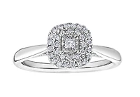 Bague Éclat du Nord en Or Blanc 10K avec Diamants Canadiens