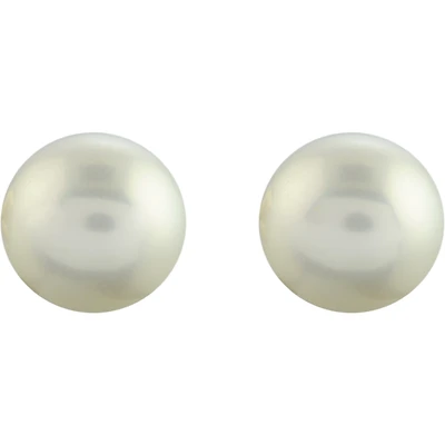 10K yellow Gold pearls 4mm earrings. Color: yellow | Doucet Latendresse