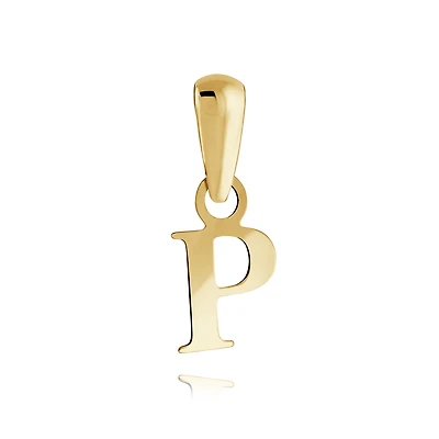 Letter ''P'' pendant for child - 10K yellow Gold. Color: yellow | Doucet Latendresse