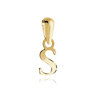 Pendentif lettre ''S'' pour enfant - Or jaune 10K. Color: jaune | Doucet Latendresse