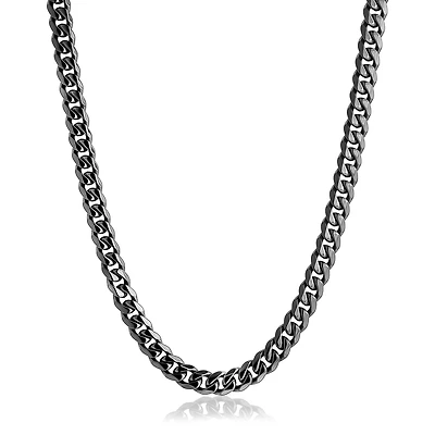 24'' curb chain for man - Black stainless steel. Color: black | Doucet Latendresse